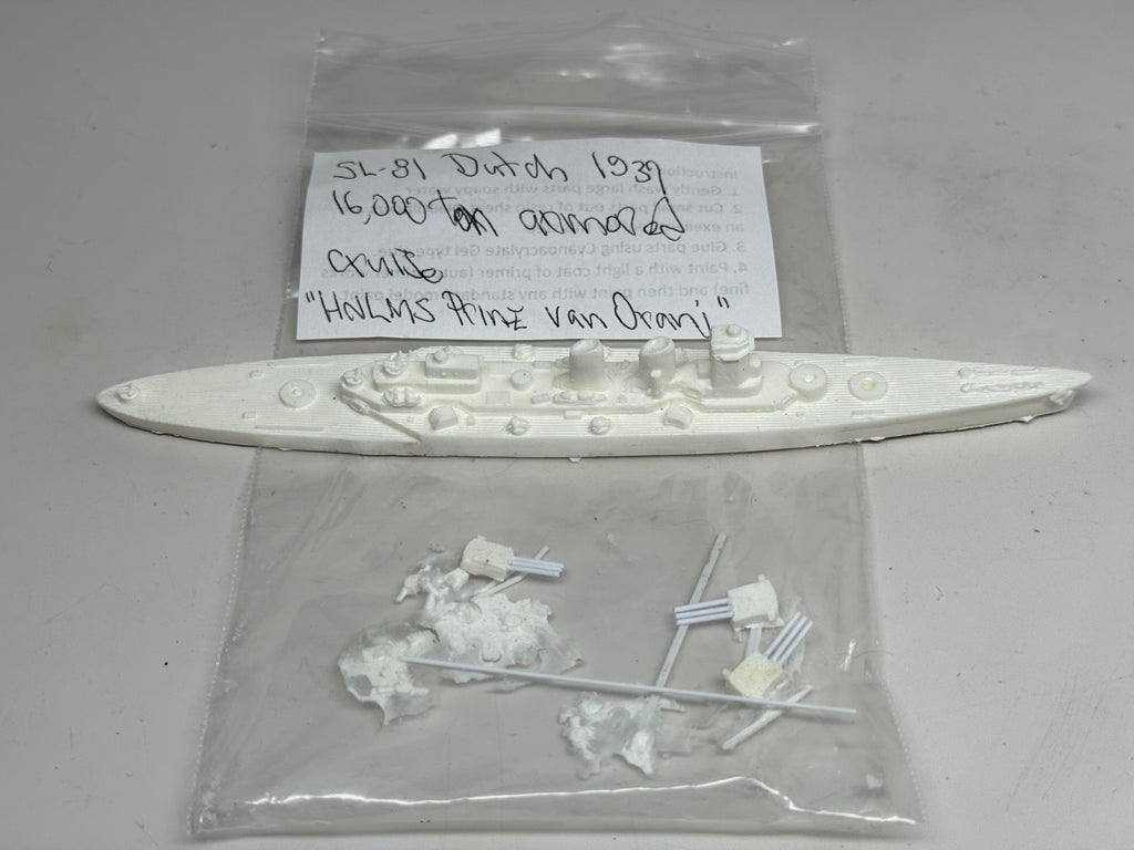 SL 81 Dutch 1937 16,000 Ton Armored Cruiser Project kit (used)