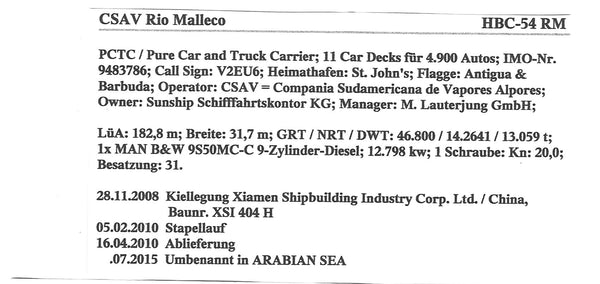 HBC 54RM CSAV Rio Malleco