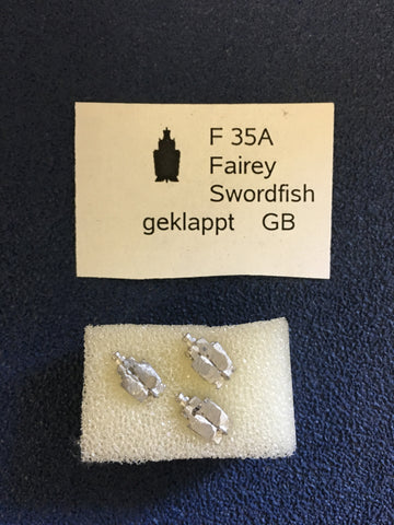 NF 35A Fairey Swordfish folded wings x3 unpainted